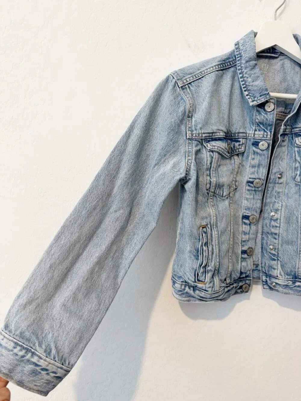 Gap Kids Icon Denim Jacket Size XXL Light Wash Jean Girl Western Classic Casual